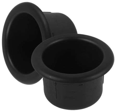 Garneck Lot de 2 Inserts Porte-gobelets pour Canapé et Camping-Car, Diamètre 72 Mm, Plastique Solide, Accessoires Van Aménagé, Support Boisson pour Voyages en Camping et Bateau