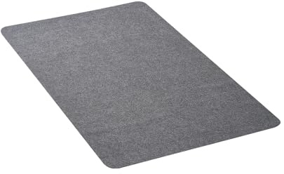 VEVOR Chair Mat, 55 x 35-inch Office Chair Mat for Hard Floors, Floor Protector for Rolling Chairs, Polyester Surface, Non-Slip & Easy to Clean, Smooth Glide Under Desk Rug for Home Office (Dark Grey)