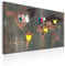 murando - Weltkarte Pinnwand & Vlies Leinwandbild 120x80 cm 1 Teilig Kunstdruck modern Wandbilder XXL Wanddekoration Design Wand Bild - Landkarte Karte Reise Geographie k-A-0057-v-b