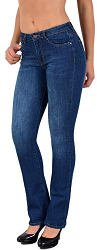 ESRA Bootcut Jeans Damen High Waist Wide Leg Jeans Damen Stretch