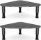 Hemudu 2 Pack Computer Monitor Stand Riser/Triangle Save Space Desktop Corner Stand for Computer, Black HD01B-203P