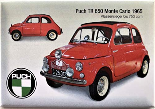 Puch TR 650 Monte Carlo 1965 - Kühlschrankmagnet 76 x 52 mm - Deko7
