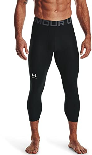 Under Armour Men's HeatGear Armour 3/4 Leggings, Black, Small