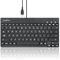 Perixx PERIBOARD-326 Kabelgebundene Mini-USB-Tastatur mit Hintergrundbeleuchtung und flachen Tasten, US-QWERTY-Layout