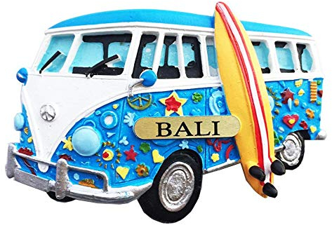 Kühlschrankmagnet in 3D-Bus-Form, Bali, Indonesien, Reise-Souvenir, Geschenk, Heim, Küche, Kühlschrank, Dekoration, Magnetaufkleber, Bastel-Kollektion