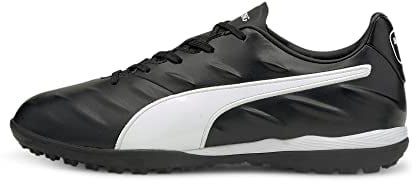 PUMA Unisex King Pro 21 TT Turf Football Trainers, Black White, 41 EU