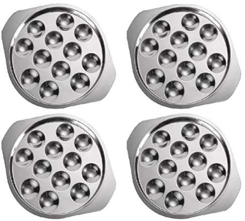 Lot De 4 Plaques à Escargots En Acier Inoxydable, 12 Trous, Plat à Escargots Pour Cuisine, Restaurant, HôTel, Barbecue