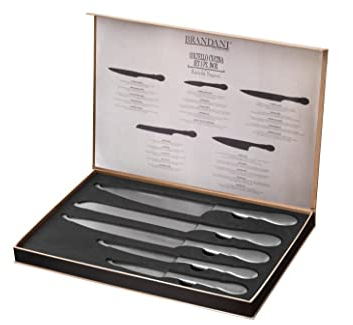 BRANDANI SET 5 PZ COLTELLO CUCINA ANTICHI SAPORI INOX