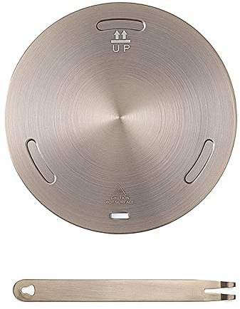 Frunimall Adaptateur Plaque diffuseur Chaleur pour Plaque Induction avec poignée Amovible, diffuseur Chaleur pour cuisinière à gaz, Plaque Cuisson en Verre, convertisseur de café, Lait