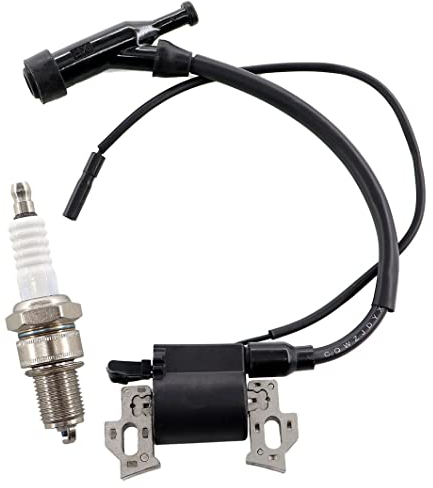MCHNIC Zündspule mit Zündkerze für Honda GX120 GX140 GX160 GX200 OHV 168F 170F 2KW/3KW Rasenmäher Motor mit 5,5-6,5 PS