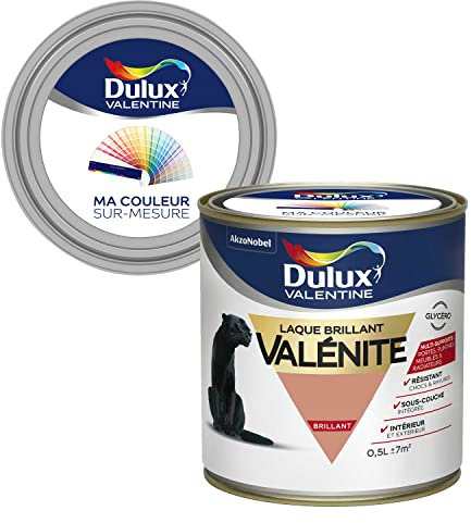 Ma Couleur Sur-mesure par Dulux Valentine – Peinture Laque Glycéro - Grande résistance pour boiseries et ferronneries - Brillant Cuivre Rose 0,5 L