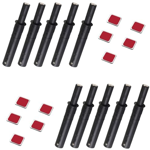 Xuoxeji 10 Pack Push to Open Door Catches, Push Door Closer Catches Latches Release, Magnetic Invisible Door Opener Press Device Hidden Rebound Cabinet Door Concealed Pull Free Handle (Trumpet)