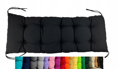 Olenka Schaukelkissen im Montessori-Stil für Kinderzimmer, 120 x 50 x 8 cm, S, Kinderkissen für Gartenschaukel, schwarz