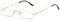 ABETOS Halbrand Lesebrille Herren Damen Metall Halbmond Halbrahmen Sehhilfe Flexibel Federscharnier Lesebrillen Computer Lesebrille Leicht Komfortable Lesehilfe Brille mit Stärke(Gold, 1.5)