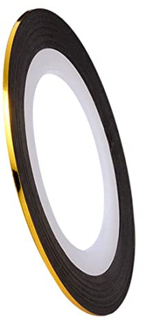 Nastro a strisce per unghie, adesivo per unghie adesivi da 20 metri, adesivo per nail art, decorazione della linea art per nail art per punte per unghie fai -da -te (dorate)