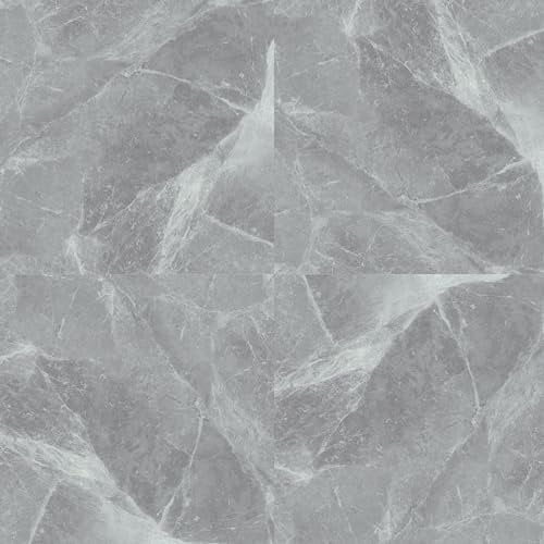 Arthouse | Marble Grey Artifix Self-Adhesive Vinyl Peel-and-Stick Floor Tiles | Waterproof, Non-Slip, Easy-to-Install Kitchen Flooring | 30 x 30cm | Pack of 10 Tiles