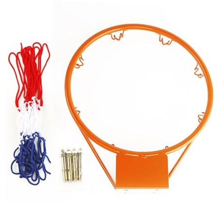 VONCYKI Basketballkorb zum Aufhängen, 32 cm, wandmontiert, Sportnetz, für drinnen und draußen, Basketball-Wandkorb, Netz