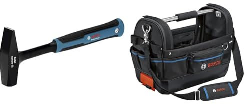 Bosch Professional Schlosserhammer (DIN 1041 geprüft) + Werkzeugtasche GWT 20 (ProClick System: kompatibel mit L-BOXX)