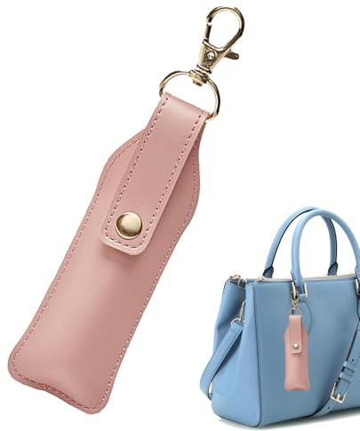Mimoqk Tragbares Etui für Lippenbalsam mit Ring