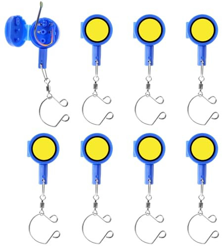 Wanmu 8Pcs Fishing Hook Covers, Safety Fishing Knot Tying Tool - Protect from Fish Hooks, Knot Tying Kit, Cool Fly Fishing Accessories Line Cutter, Easy Hook Storing Device, Gifts for Men, Fisherman