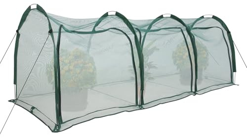 Toboom Flexibles Netz-Wachstunnel – Garten-Gewächshaus-Pflanzennetzabdeckungen, Growhouse Cloche zum Schutz von Obst, Gemüse, Pflanzen, Anbau vor Tieren (3 m)