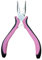 Hair Extension Pliers for Professional Use, Mini Pliers Precision Tool for Installing and Removing Hair Extensions, Nano Ring Hair Extensions Ergonomic Handle, Stainless Stee (Pink)