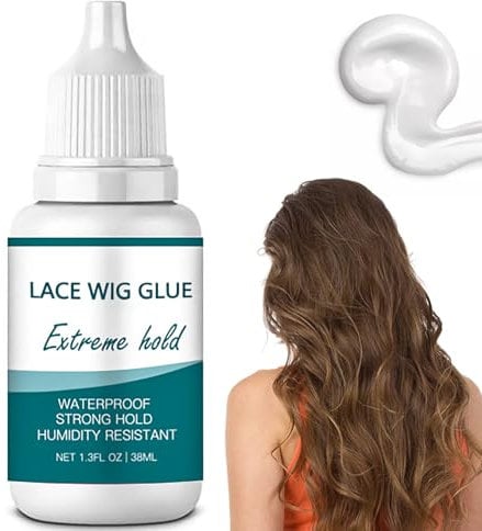 NatrLuxe lace wig glue, 38ml Strong Hold Lace Wig Glue - Invisible, Waterproof, Latex-Free & Oil-Resistant Adhesive for Lace Front Wigs & Hair Bonding