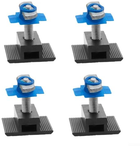 Lot de 4 clips de support solaires en alliage d'aluminium avec écrous papillon pour systèmes de montage photovoltaïque Fixation sécurisée Léger et pour installations solaires extérieures (40)