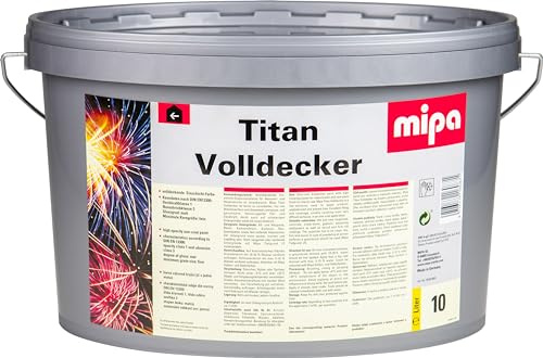 MIPA Titan Volldecker 10 Liter Weiße Einschicht-Innenwandfarbe Wandfarbe