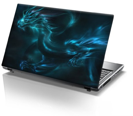 TaylorHe 15.6 inch 15 inch Laptop Skin Vinyl Decal with Colorful Patterns and Leather Effect Laminate MADE IN England Fantasy Dragon