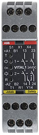 ABB Vital Sicherheitsrelais, 24V dc, 2 Sicherheitskontakte Lichtstrahl/Vorhang, Sicherheitsschalter/Verriegelung, 4 ISO