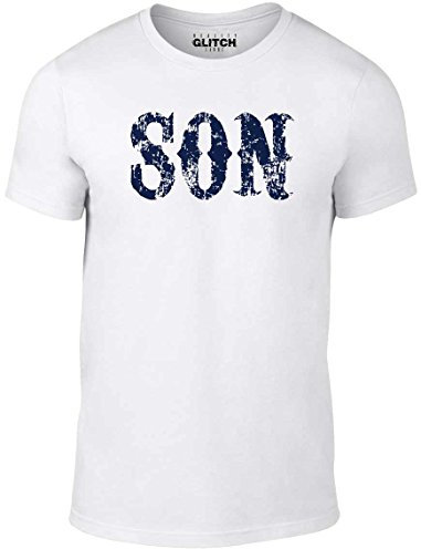 Reality Glitch Herren Son T-Shirt (Weiß, Mittel)