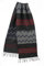 Rotfuchs Schal Webschal Zick Zack Doubleface modisch grau rot 100% Wolle (Merino)