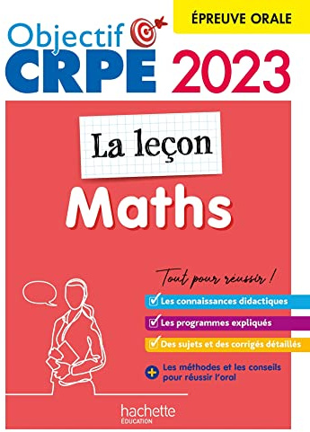 Objectif CRPE 2023 - Maths - La leçon - épreuve orale d'admission
