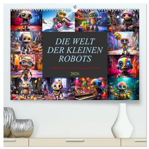 Die Welt der kleinen Robots (hochwertiger Premium Wandkalender 2026 DIN A2 quer), Kunstdruck in Hochglanz: Entdecke die faszinierende Welt der kleinen ... Bildern. (CALVENDO Technologie)