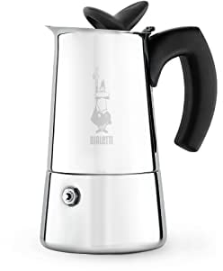 Bialetti - Musa Induction, Cafetière Expresso en Inox, Adaptée à Tous Les Types de Plaques de Cuisson, 4 Tasses (150 Ml), Argenté
