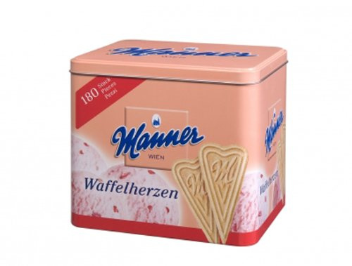 Manner Waffelherzen 180 Stück, 1er Pack (1 x 900 g)