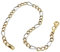 Figaro Panzer Armband aus 375 Gold Gelbgold & Weißgold bicolor 19cm Damen