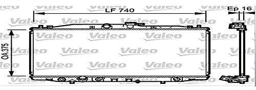 Valeo Kühler, Motorkühlung 735050 | Kompatibel mit: HONDA ACCORD VII, ACCORD VII Tourer
