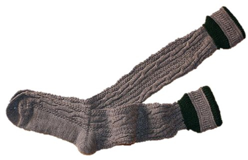 P.S. Schuhmacher Trachtensocken Kniebundstrümpfe für Lederhose Strümpfe Socken Stutzen grau dunkelgrau anthrazit Kniestrümpfe Trachtenstrümpfe Trachtenstutzen Trachtenstrümpfe, Größe:43-46