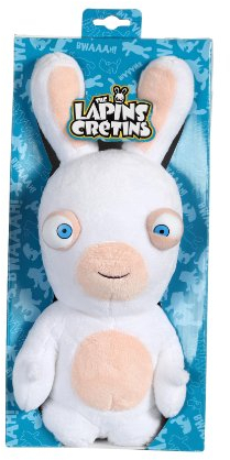 LAPINS CRETINS Peluche 28 cm Bouche Fermee sonore