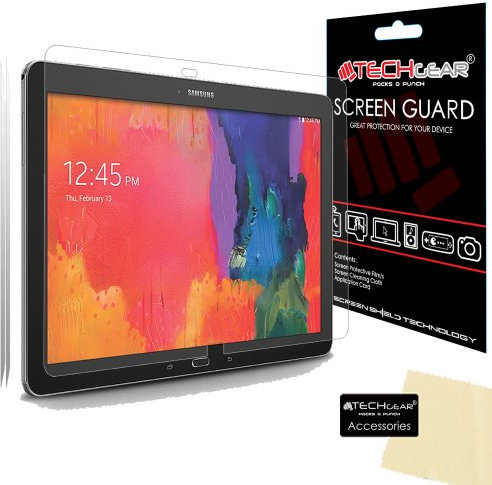 TECHGEAR [2 Pack] Screen Protectors for Samsung Galaxy Note Pro 12.2 Inch SM-P900, with 3G SM-P901, with LTE SM-P905 - Clear Lcd Screen Protector With Screen Cleaning Cloth