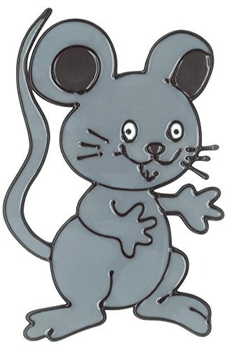 MagicGel Fensterbilder - Maus (11 x 16 cm), Fensterdeko für das Basteln mit Kindern
