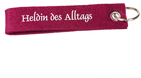 lillybox Filz-Schlüsselband Heldin des Alltags, fliederfarben - toller Schlüsselanhänger