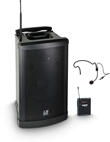 LD Systems Roadman 102 HS B5 - Mobiler PA Lautsprecher mit Headset Mikrofon und Taschensender