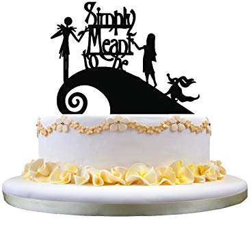 zhongfei Jack and Sally Simply Meant To Be Wedding Cake Topper,Jack and Sally cake topper