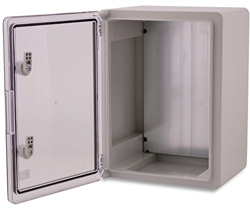 Caja de plástico ABS BOXEXPERT Armario de distribución Fleet IP65 gris/transparente (ABS, 400x300x220mm con puerta de visualización)