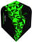 THOR-DARTS 7 Set (=21Flights) 150 Micron extra Strong Darts Flights HD-280 F2 schwarz-grün extra Lange haltbar (150mic, vergleichbar Rhino+ oder Pentathlon HD150) (21)
