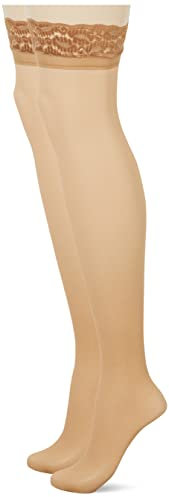 Charnos Women's 15 Denier Hold up Stockings, Gold (Sherry 734), S UK