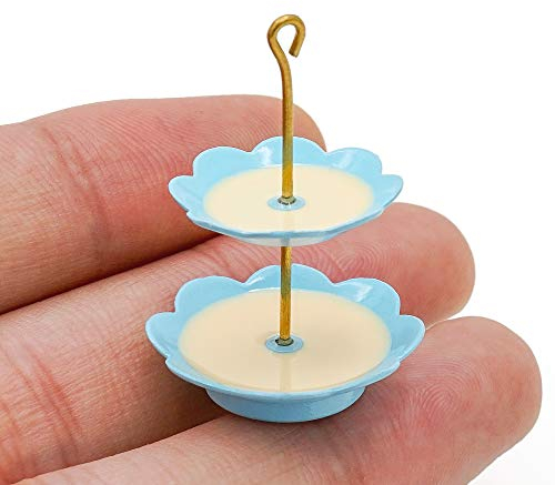 Odoria 1/12 Miniatur Kuchenständer 2 Etagen Puppenhaus Zubehör